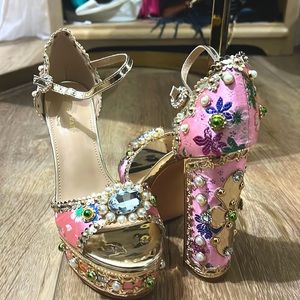 Azalea Wang gem platform heel